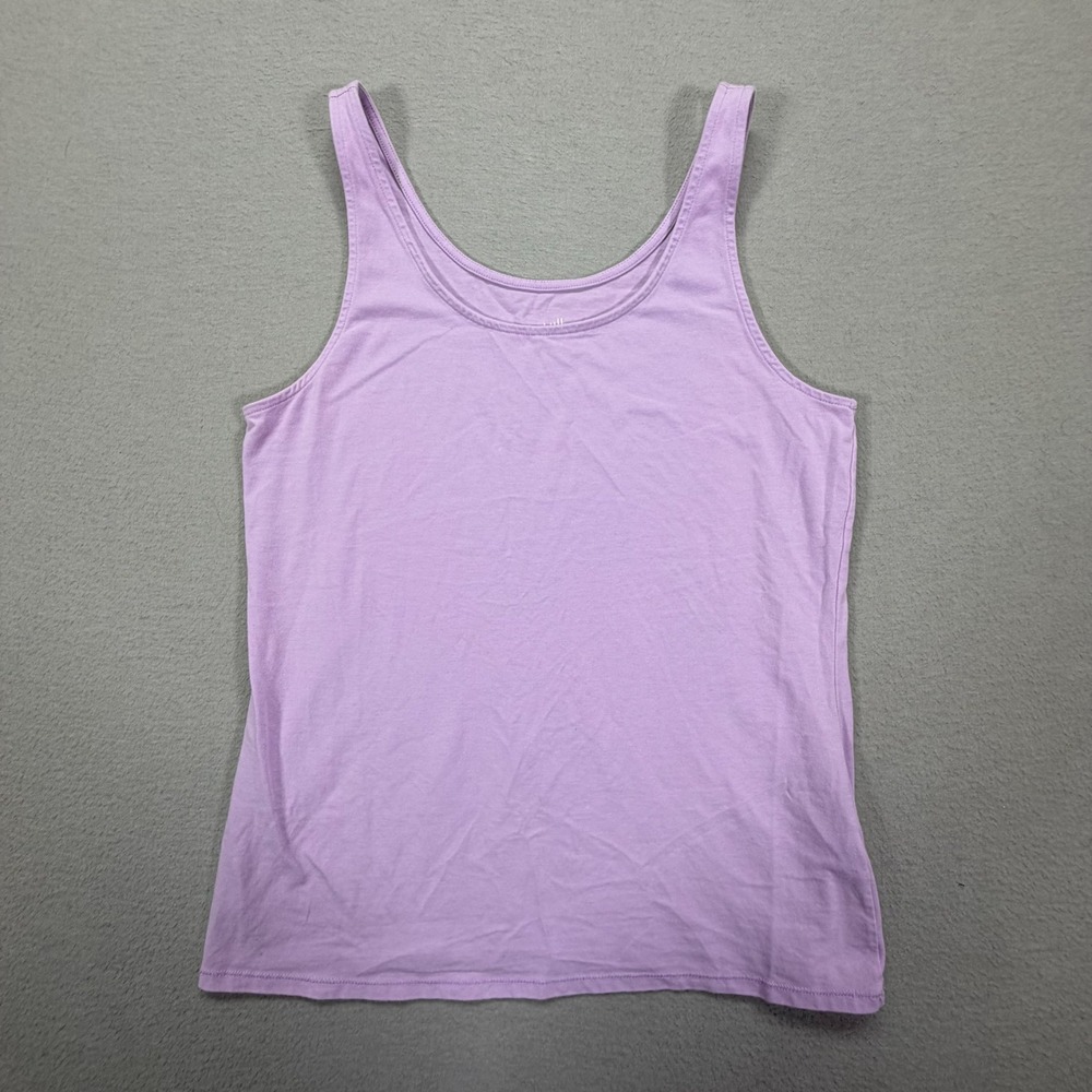 J. Jill Womens Tank Top Regular‎ Fit Purple Cotton Lycra Scoop Neck M
